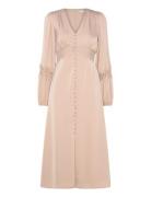 Alicia Midi Dress Beige Bubbleroom