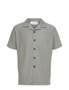 Slhloose-Plisse Resort Ss Shirt Ex Grey Selected Homme