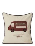 Coffee Truck Organic Cotton Twill Pillow Cover Beige Lexington Home