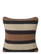 Striped Knitted Cotton Pillow Cover Patterned Lexington Home