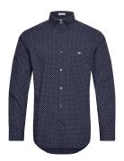 Reg Micro Print Shirt Blue GANT