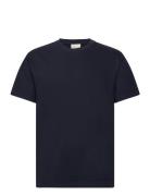 Textured Ss T-Shirt Blue GANT