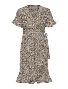 Onlolivia S/S Wrap Dress Wvn Noos Brown ONLY