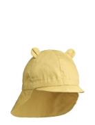 Gorm Linen Sun Hat With Ears Yellow Liewood