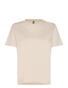 Pcria Ss Solid Tee Noos Bc Beige Pieces