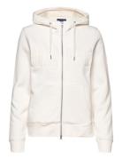 D2. Gant Logo Zip Hoodie Cream GANT