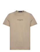Embroidered T-Shirt Beige Fred Perry
