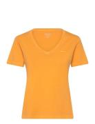 Reg Sunfaded Ss V-Neck T-Shirt Orange GANT