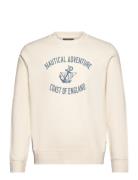 Navy Sweatshirt Cream Morris