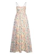 Leonor Organza Maxi Dress Pink Malina