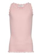 Silk Top W/ Lace Pink Rosemunde Kids