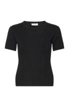 Knit T-Shirt Black Rosemunde