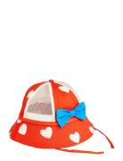 Hearts Aop Sun Hat Red Mini Rodini