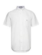 Reg Oxford O.shield Ss Shirt White GANT