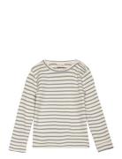T-Shirt L/S Modal Striped Grey Petit Piao