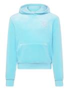 Diamante Velour Oth Hoodie Blue Juicy Couture