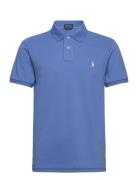 Slim Fit Mesh Polo Shirt Blue Polo Ralph Lauren