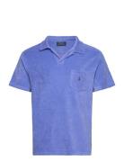 Custom Slim Fit Terry Polo Shirt Blue Polo Ralph Lauren