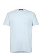 Classic Fit Cotton-Linen Pocket T-Shirt Blue Polo Ralph Lauren