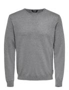 Onswyler Life Reg 14 Ls Crew Knit Noos Grey ONLY & SONS