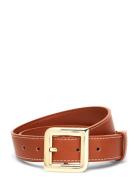 Square Buckle Belt Brown Mango