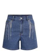 Yasconnelly Hw Fringe Shorts S.- Fest Blue YAS