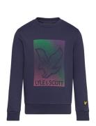 Dotted Eagle Graphic Sweatshirt Purple Lyle & Scott