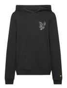 3D Eagle Graphic Hoodie Black Lyle & Scott