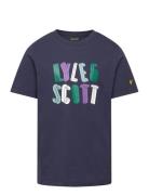 Polygon Graphic T-Shirt Navy Lyle & Scott