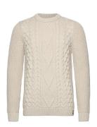 Jacob Cable Jumper Cream Superdry