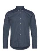 Yarn Dyed Oxford Superflex Shirt Blue Lindbergh