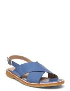 Sandals - Flat - Open Toe - Op Blue ANGULUS