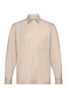 Boxy Wool Twill Shirt Beige Filippa K