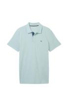 Basic Polo With Contrast Blue Tom Tailor