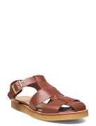 Sandals - Flat - Closed Toe - Op Brown ANGULUS