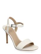 Gwen Lizard-Embossed Leather Sandal White Lauren Ralph Lauren