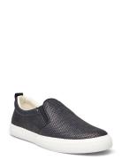 Haddley Leather-Trim Straw Sneaker Black Lauren Ralph Lauren