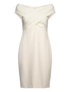 Crepe Off-The-Shoulder Cocktail Dress Cream Lauren Ralph Lauren