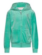 Diamante Zip Through Hoodie Green Juicy Couture