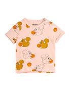 Squirrels Aop Ss Tee Pink Mini Rodini