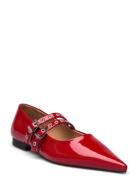 Eyelets Ballerina Naplack Red Ganni