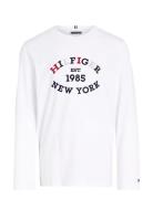 Monotype Flock Regular Tee Ls White Tommy Hilfiger