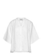 Celia Wavy Linen Shirt White Ella&il