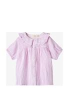 Ciao Stripe Ss Shirt Pink Fliink