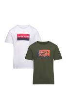 Jjnolan Tee Ss Crew Neck 2Pk Mp Mni Patterned Jack & J S