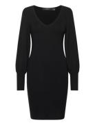 Vmhollykarispuff Ls V-Neck Dress Ga Boo Black Vero Moda