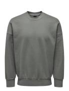 Onsdan Life Rlx Heavy Sweat Crew Grey ONLY & SONS