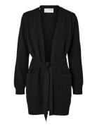 Slfkamma Ls Knit Wrap Cardigan Noos Black Selected Femme