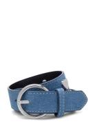 Hammered Heart Belt Blue Fabienne Chapot