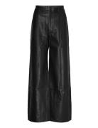 Marlowe Pu Wide Leg Pant Black Bardot